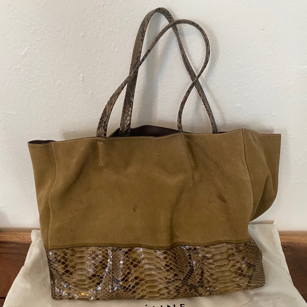 AUTHENTIC Celine infinity bag in Python and suede